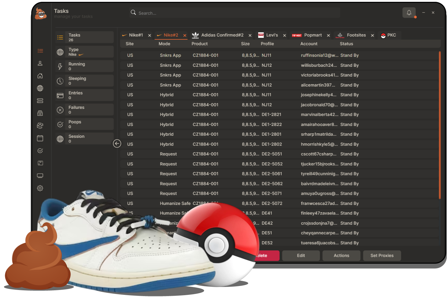 The shit bot sneaker nike pokemon bot