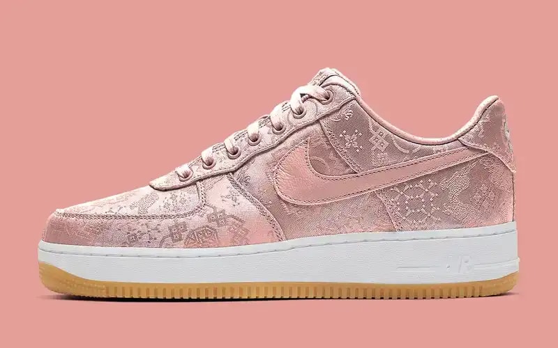 Nike CLOT AIr Force 1 Rose Gold Silk