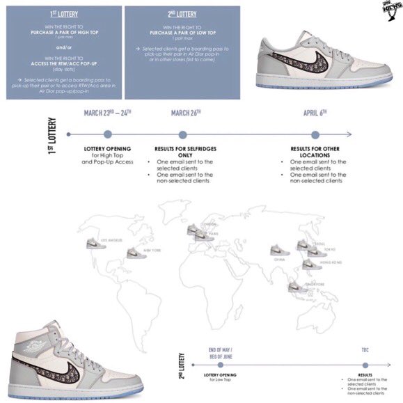 dior air jordan 1 lottery