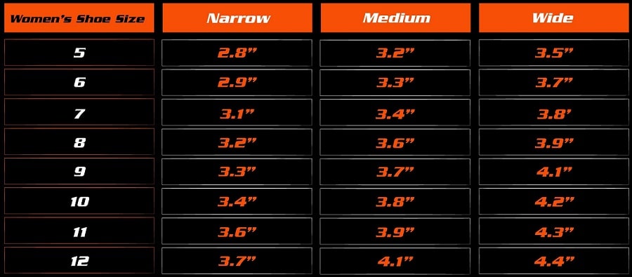 women-foot-width-chart