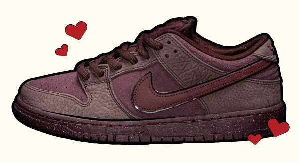 Dunk low Valentine 2024 Burgundy