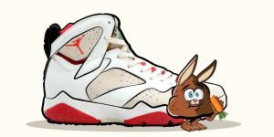 cartoon shoe collabs Jordan 7 Hare
