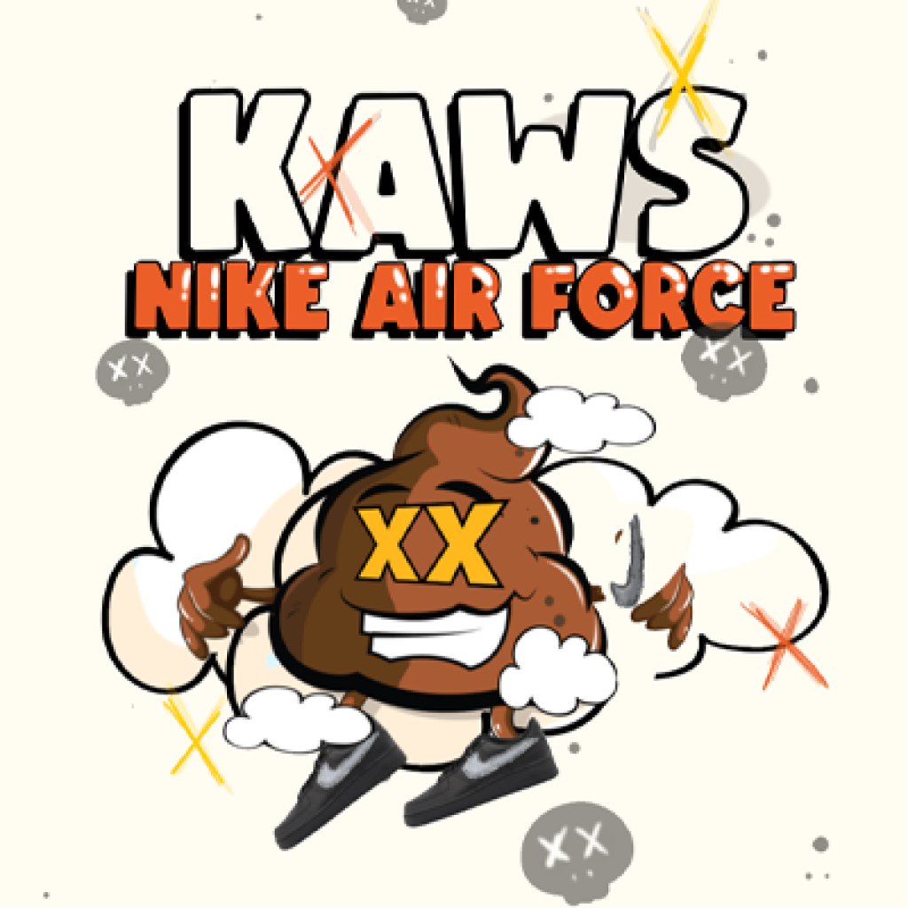 air force 1 sky high x KAWS