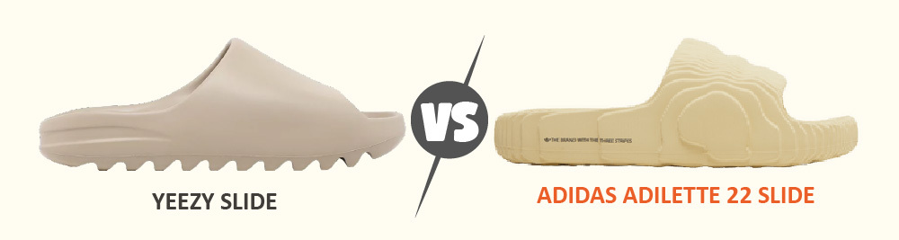 Ye Slide vs Adidas Adilette 22 Slide