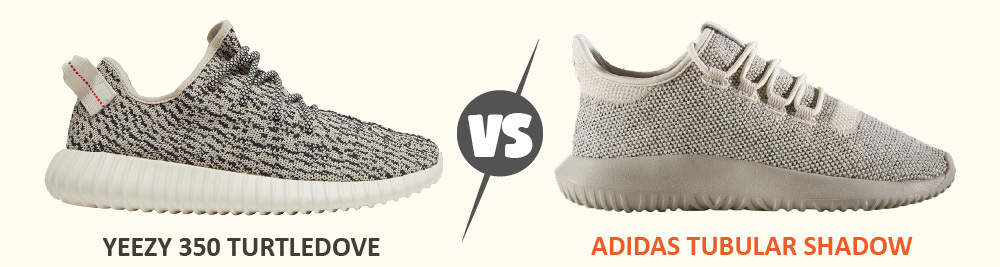 Yeezy 350 Turtledove vs. Adidas Tubular Shadow