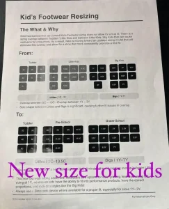 Nike kids shoe sizes 2024