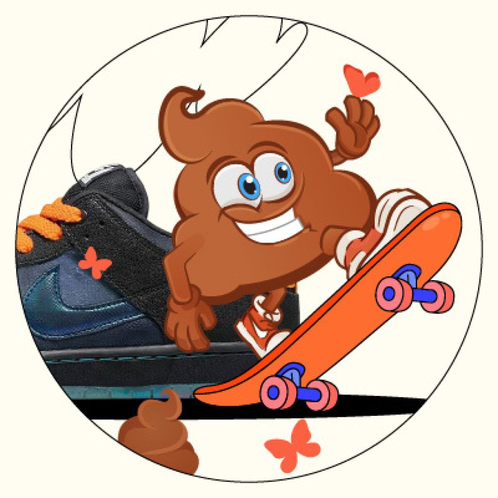 bluetile nike sb dunk monarch butterfly