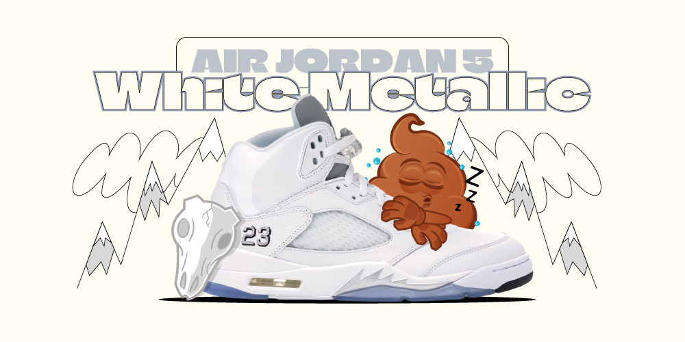 jordan 5 white metallic