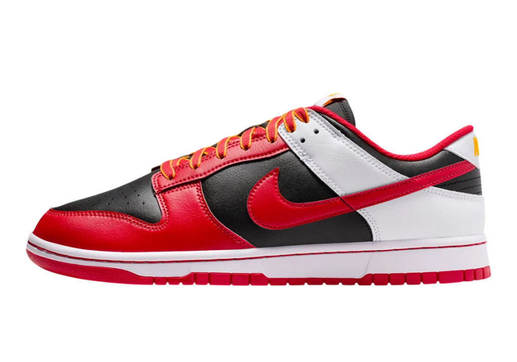 nike-dunk-low-black-white-university-gold-university-red-dunk-mario-galaxy-movie