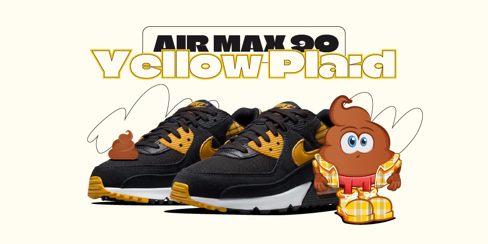air max 90 yellow plaid