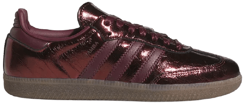 adidas samba og w crinkle metallic maroon