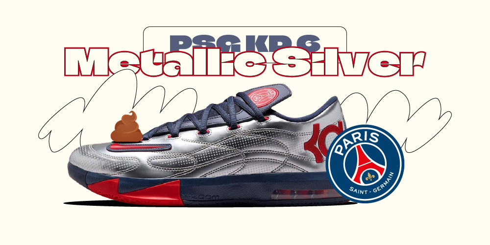 PSG Nike KD 6 Metallic Silver