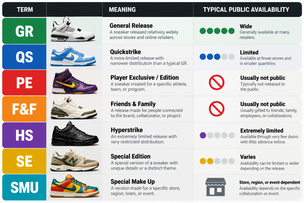 Sneaker Release Types